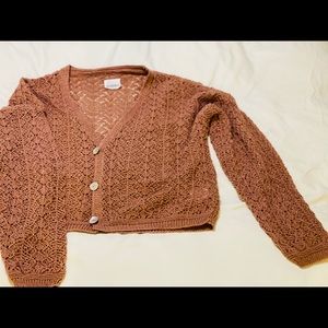 CROCHET salmon color cardigan 🧶